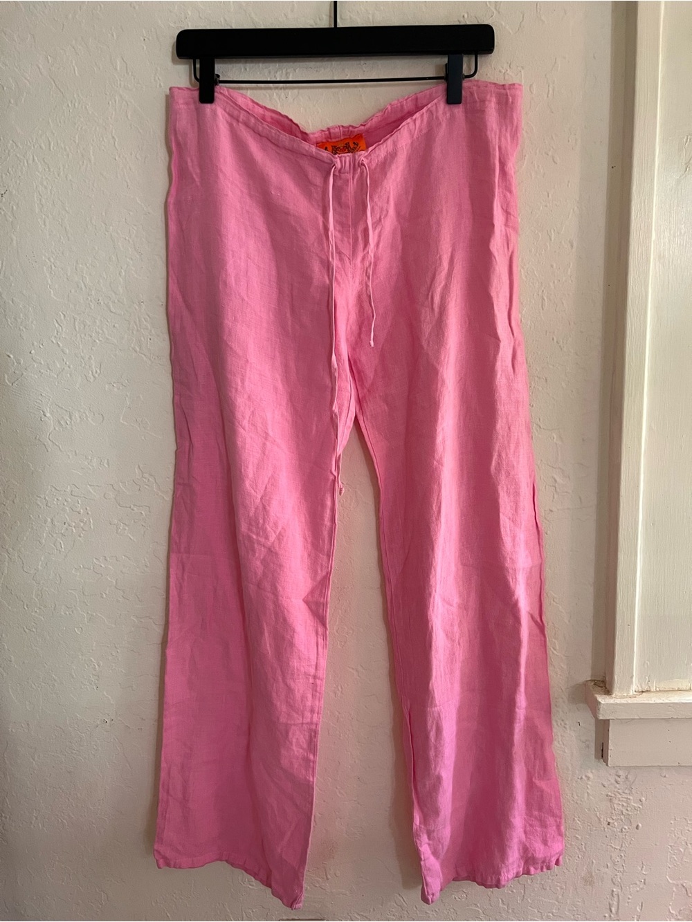 Y2K 2001 Juicy Couture 100% Linen low rise drawstring Pants made in USA